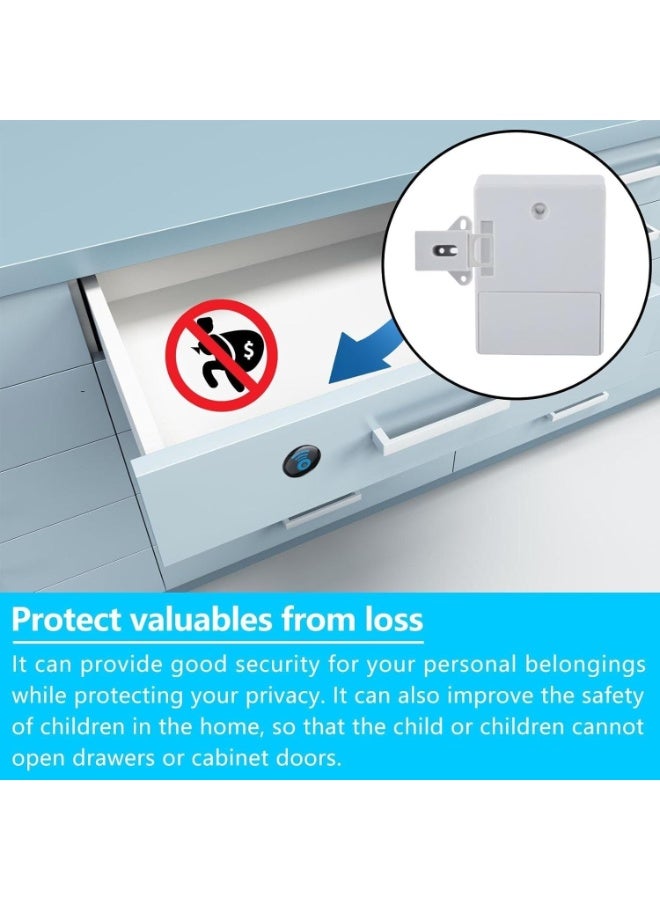 قفل إلكتروني غير مرئي للخزائن - قفل ذكي مزود ببطاقة RFID و3 سلاسل مفاتيح، تركيب بدون حفر للخزائن، والساونا، والمكاتب، والمكتبات، والخزائن الآمنة - Image 5